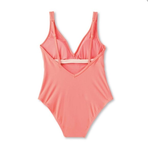 Kona Sol V-Neck Over the Shoulder High Leg One Piece Swimsuit | SMALL 4-6 | NWT - Picture 4 of 6